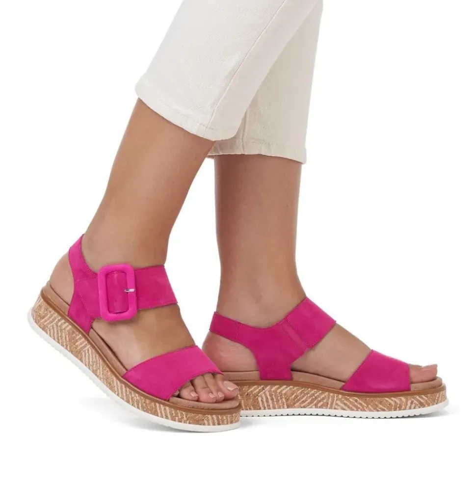 Rieker Evolution Sandale Leder pink S14 W0800-31