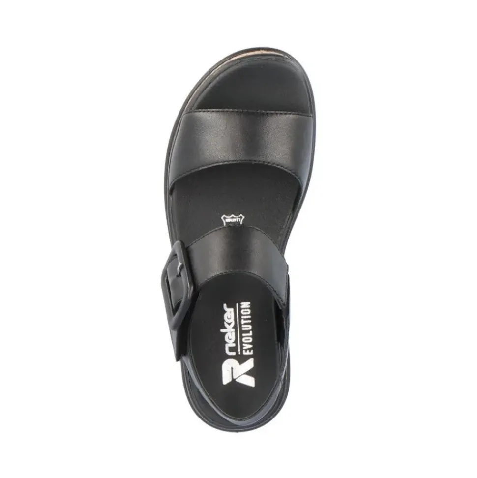 Rieker EVOLUTION Sandale Leder schwarz S14 W0800-00