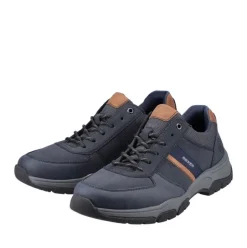 Rieker Herren Schnürschuhe blau-braun S23 11211-14