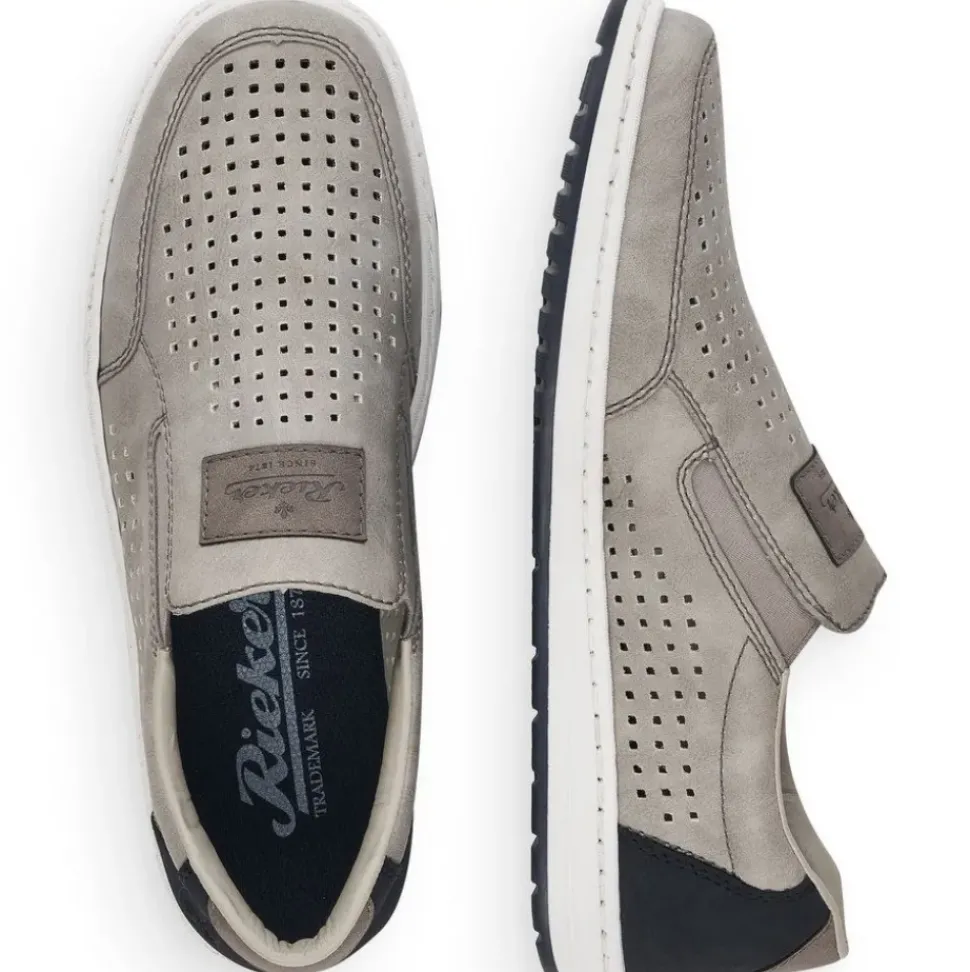 Rieker Herren Slipper mondgrau S13 18267-40