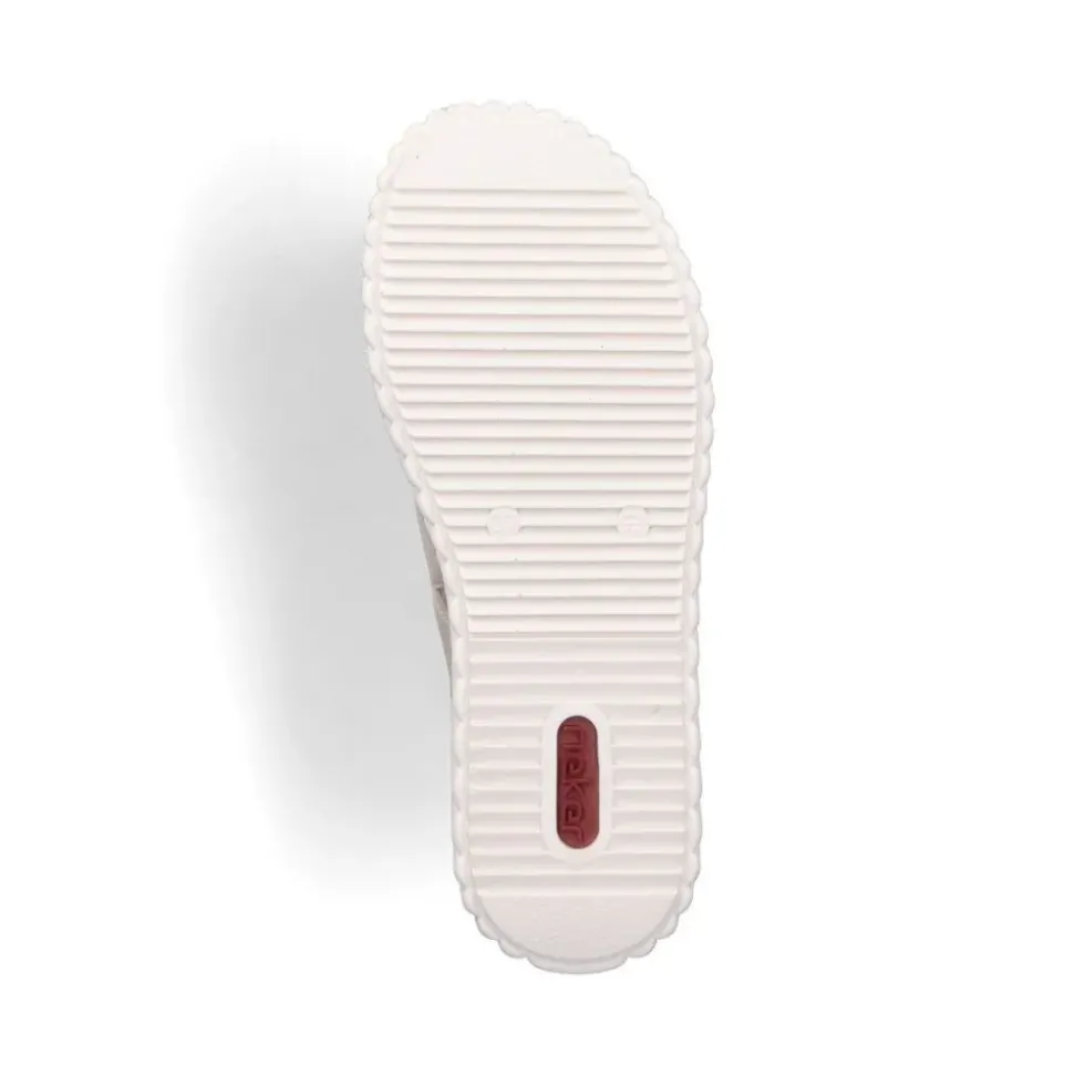 Rieker Keilsandalette H -Weite extra weit beige- silber S14 69260-60