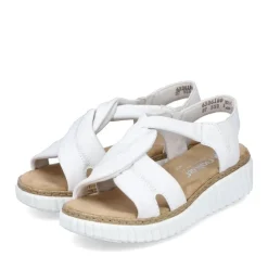 Rieker Keilsandalette H - Weite Extraweit Schlupf weiß S14 63261-80