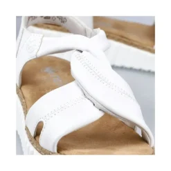 Rieker Keilsandalette H - Weite Extraweit Schlupf weiß S14 63261-80