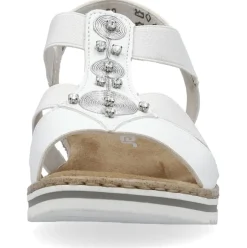 Rieker Keilsandalette Schlupf weiß S14 V0687-80