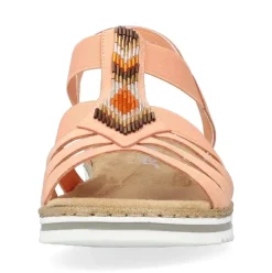 Rieker Keilsandalette Schlupf  apricot S14 V0651-38