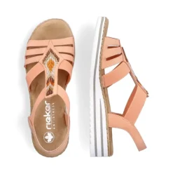 Rieker Keilsandalette Schlupf  apricot S14 V0651-38