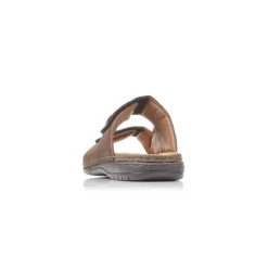 Rieker Pantolette Klettverschluss Leder braun 25590-25