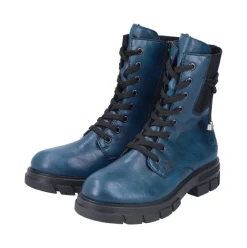 Rieker Schnurstiefel blau TEX Membran Y9118-14 24