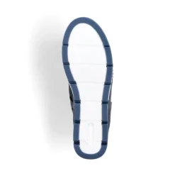 Rieker Slipper Barfußgefühl Glattleder blau S14 49956-14