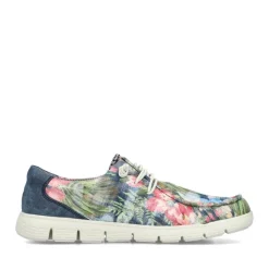 Rieker Slipper bunt gemustert - denimblau S14 44000-90