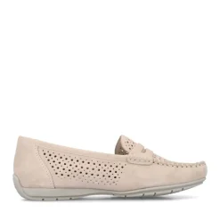 Rieker Slipper Loafer hellrosa Rauleder S14 40263-31