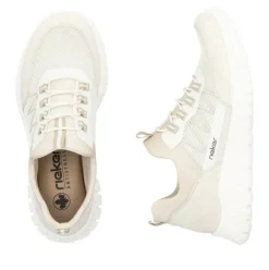 Rieker Slipper Sneaker beige / weiss S24 M5358-60