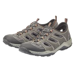 Rieker Slipper Sneaker Gummizug Trekking Antistress grau 08065-02