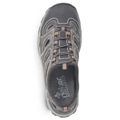 Rieker Slipper Sneaker Gummizug Trekking Antistress grau 08065-02