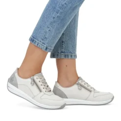 Rieker Sneaker Leder Extraweite cremeweiss S14 N1100-80