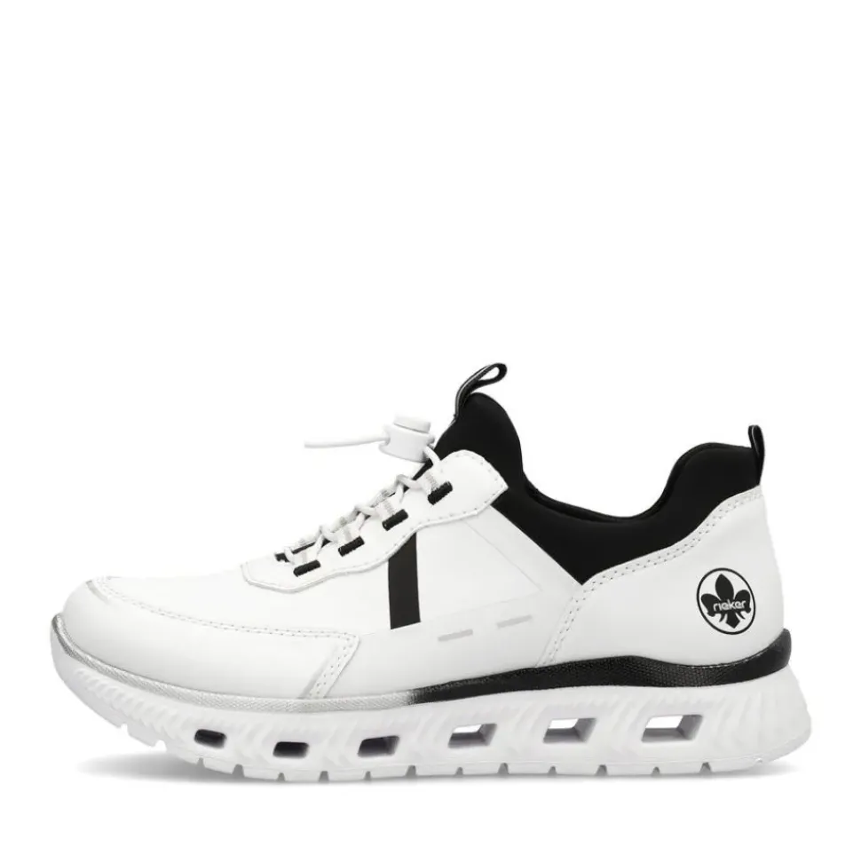 Rieker Sneaker Schlüpfschuh Komfortweite G weiss S14 M6062-80