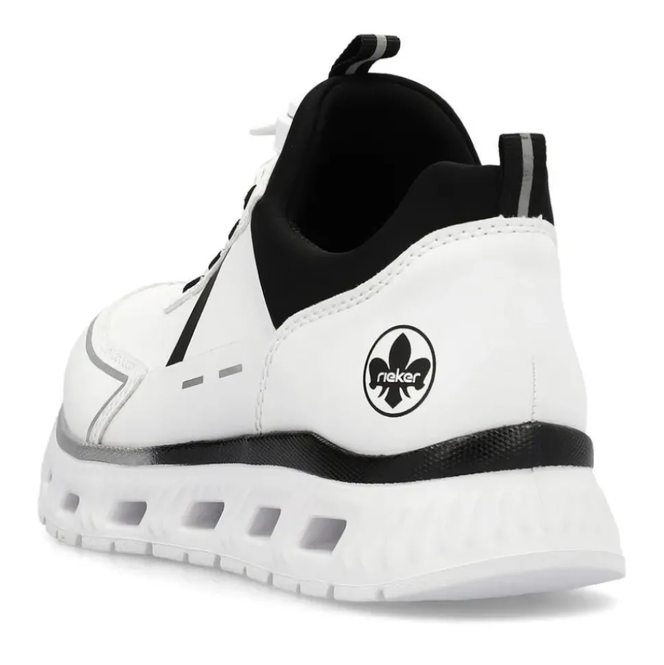 Rieker Sneaker Schlüpfschuh Komfortweite G weiss S14 M6062-80