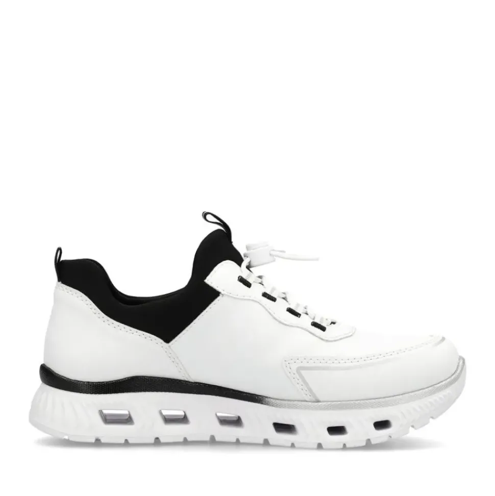 Rieker Sneaker Schlüpfschuh Komfortweite G weiss S14 M6062-80