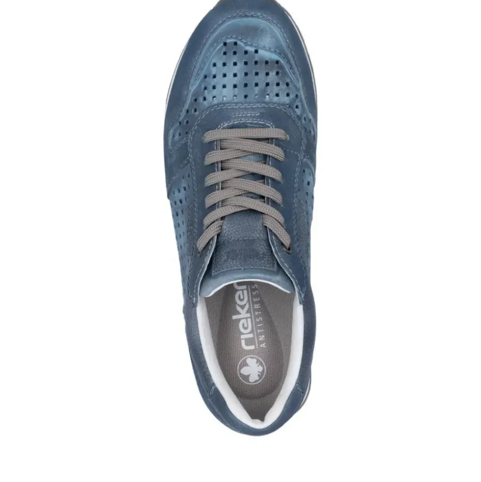 Rieker Sneaker Schnürschuh blau S15 U0312-12