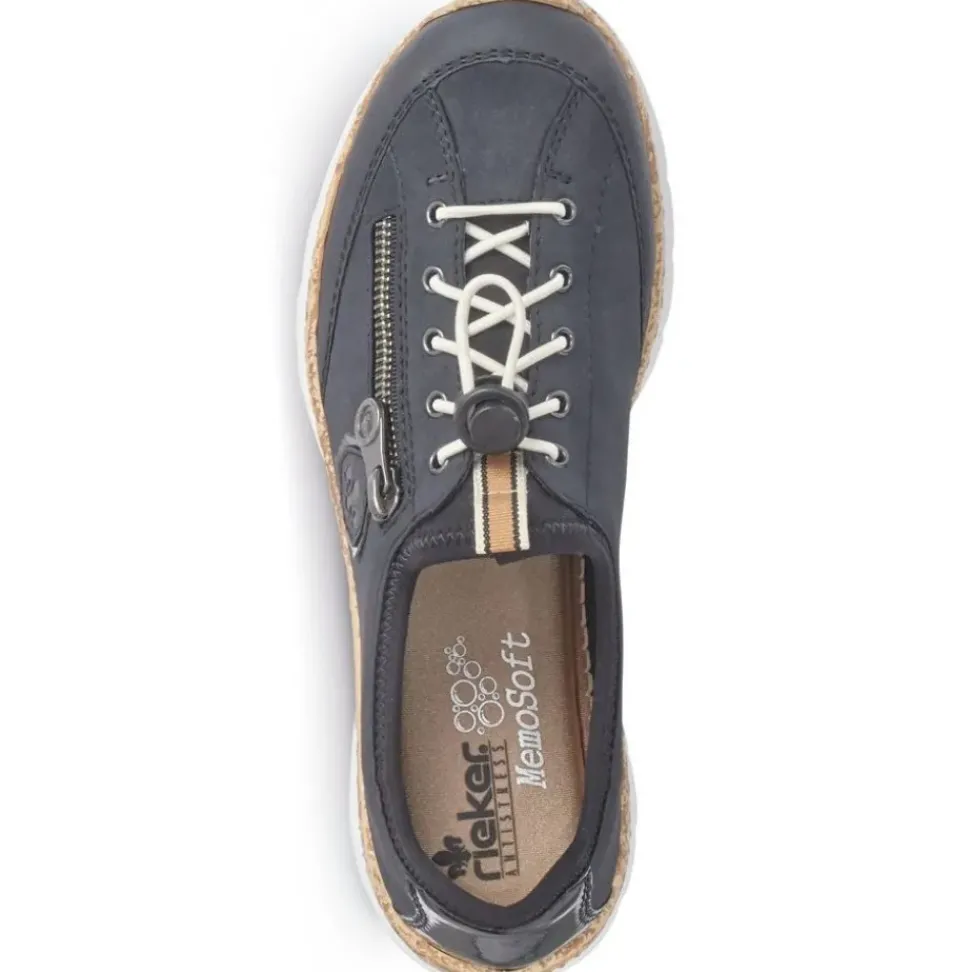 Rieker Sneaker Slipper Memosoft blau N4263-14