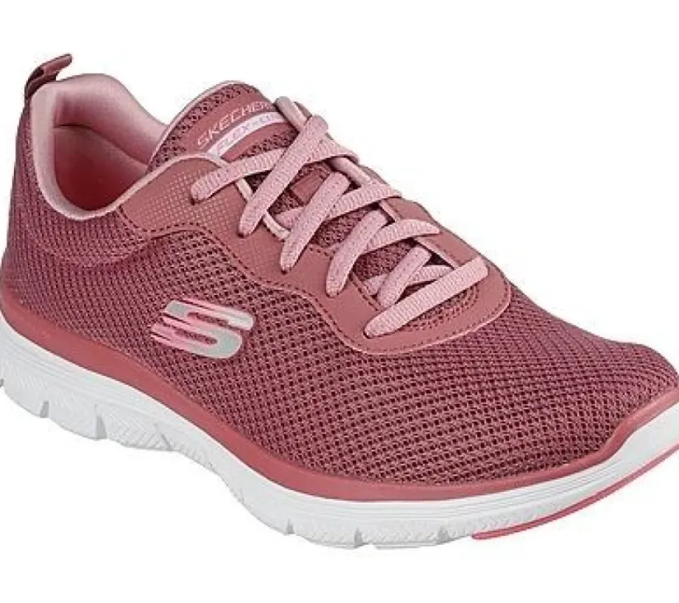Skechers Flex Appeal 4.0 -Brilliant View Dame Sneaker Schürschuh Waschmaschinenfest schwarz S22 149303