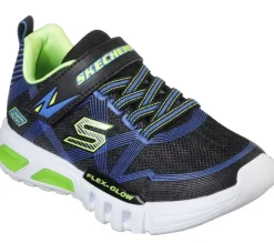 Skechers Lights Flex Glow - Sneaker schwarz und blau Blinker 90542L