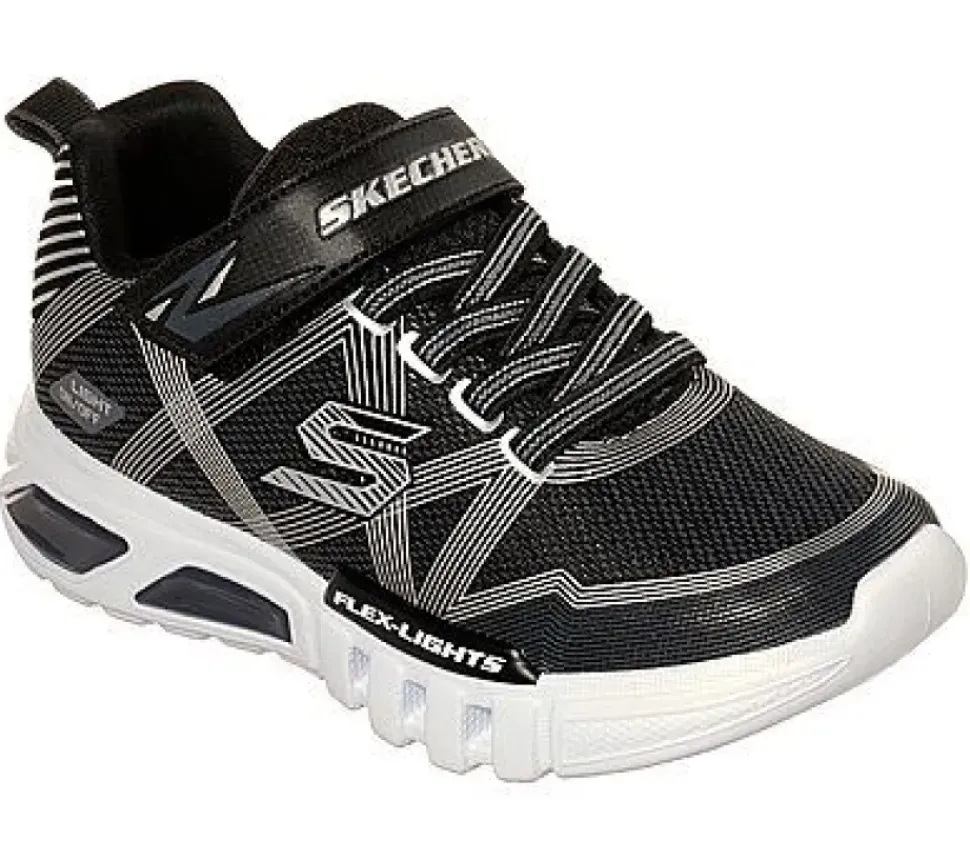 Skechers Lights Flex Glow - Sneaker schwarz und blau Blinker 90542L