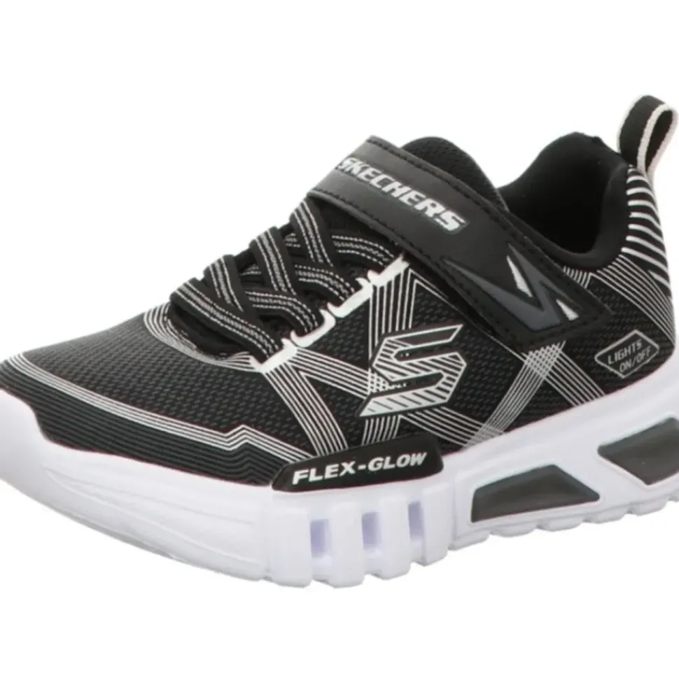 Skechers Lights Flex Glow - Sneaker schwarz und blau Blinker 90542L