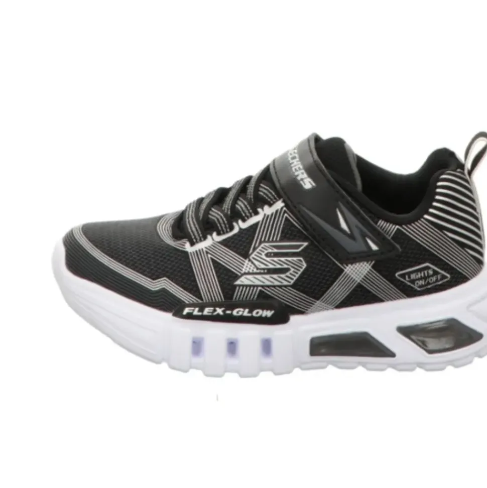 Skechers Lights Flex Glow - Sneaker schwarz und blau Blinker 90542L