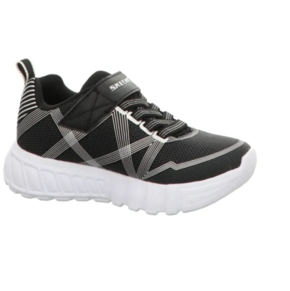 Skechers Lights Flex Glow - Sneaker schwarz und blau Blinker 90542L
