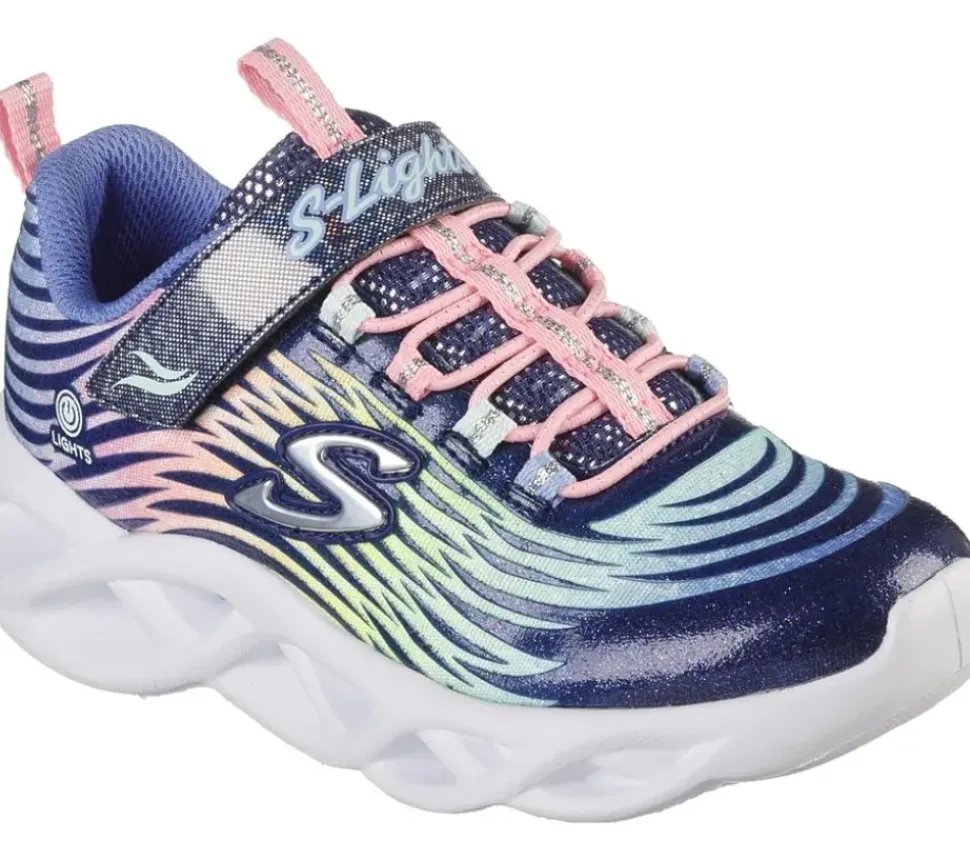 Skechers S Lights Twisty Brights Sneaker Low Kinder Mädchen Blinker blau S12 302321L