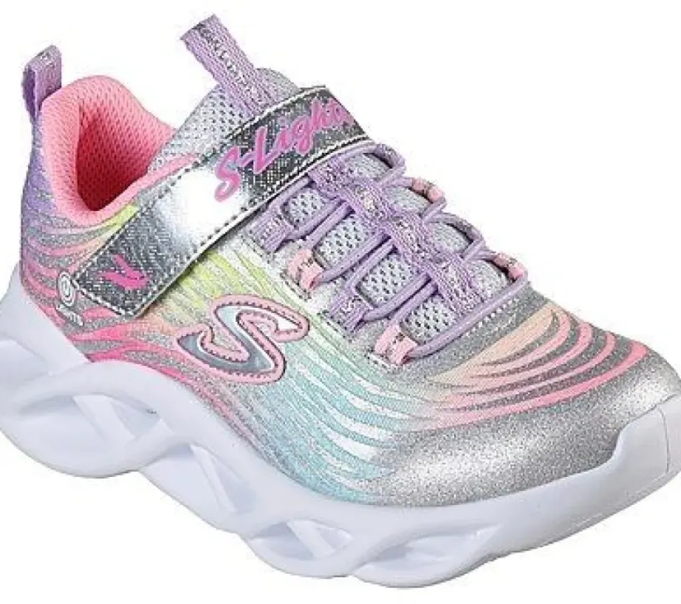 Skechers S Lights Twisty Brights Sneaker Low Kinder Mädchen Blinker blau S12 302321L
