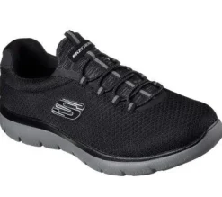 Skechers Sneaker SUMMITS Herren Slip-On- Sneaker Schlupfschuh Memory Foam schwarz, blau S13 52811