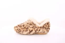 s`knöpfli Damen Hausschuh geschlossen leopardenmuster  beige S23 Z29117