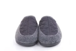 s`knöpfli Damen Hausschuh Pantolette Materialmix grau S22 X10639