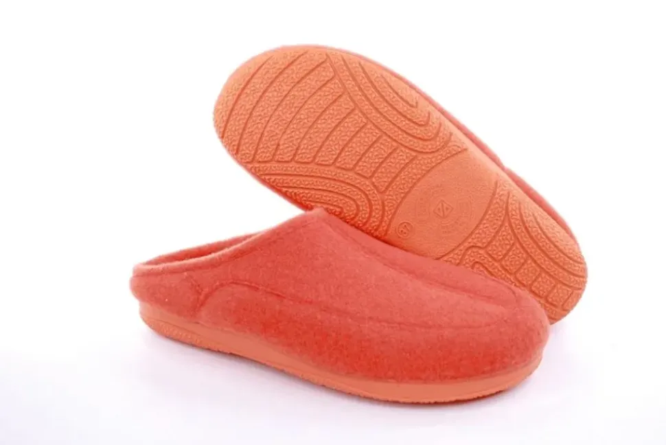 s`knöpfli Damen Hausschuh Pantolette orange S22 X10625P
