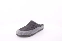 s`knöpfli Damen Hausschuh Pantolette Materialmix grau S23 X10639