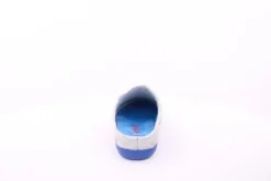 s`knöpfli Damen Hausschuh Pantolette Wechselfußbett Eulenmotiv blau S23 Z29403P