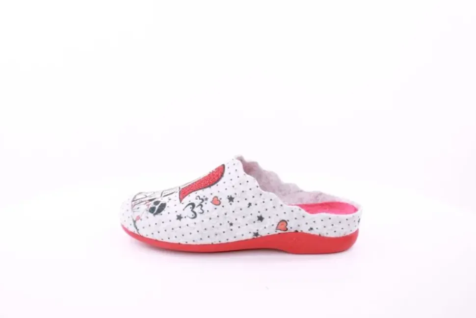 s`knöpfli Damen Hausschuh Pantolette Wechselfußbett Eifelturmmotiv grau S23 Z29378P