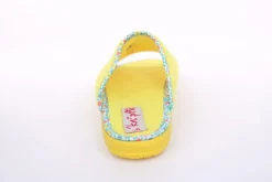 s`knöpfli Damen Pantolette Hausschuh Frottee Fisch- Motiv gelb S13 X27462