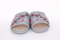 s`knöpfli Damen Pantolette Marienkäfer- Motiv grau S13 Z28649