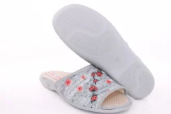 s`knöpfli Damen Pantolette Marienkäfer- Motiv grau S13 Z28649