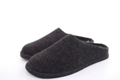 s`knöpfli Herren Hausschuh Pantoffel Filz Filzsohle grau S22 523