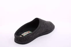 s`knöpfli Herren Hausschuh Pantoffel Filz Filzsohle grau S22 523