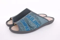 s`knöpfli Herren Pantolette Hausschuh blau S13 AC10786