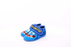 s`knöpfli Kinder Hausschuh Klettverschluss Monster- Motiv blau S23 Monster