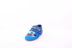 s`knöpfli Kinder Hausschuh Klettverschluss Monster- Motiv blau S23 Monster