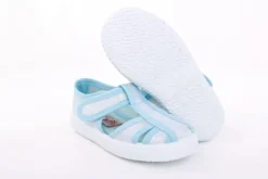 s`knöpfli Kinder Hausschuh Mädchen Glitzer- Effekt blau S13 V28970