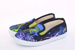 s`knöpfli Kinder Hausschuh Schlupfschuh Jungen Dinosaurier- Motiv blau S13 V28967