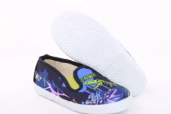 s`knöpfli Kinder Hausschuh Schlupfschuh Jungen Dinosaurier- Motiv blau S13 V28967